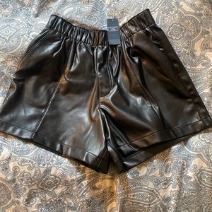 Abercrombie vegan leather leather shorts, size S, NWT